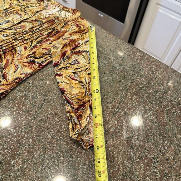 NY Collection Women's Roll Tab Sleeve‎ Tunic Top Small  V Neck pocket Floral Y2K - Picture 10 of 11